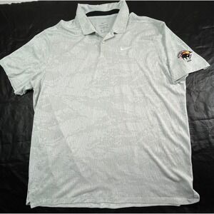 NIKE Mens XL Polo Shirt ROTA Golf Course Spain Dri-Fit Light Gray